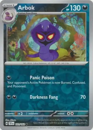 Temporal Forces Arbok #101/162 reverse holo